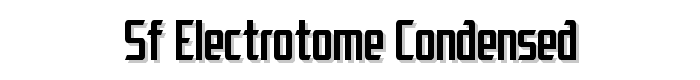 SF Electrotome Condensed font